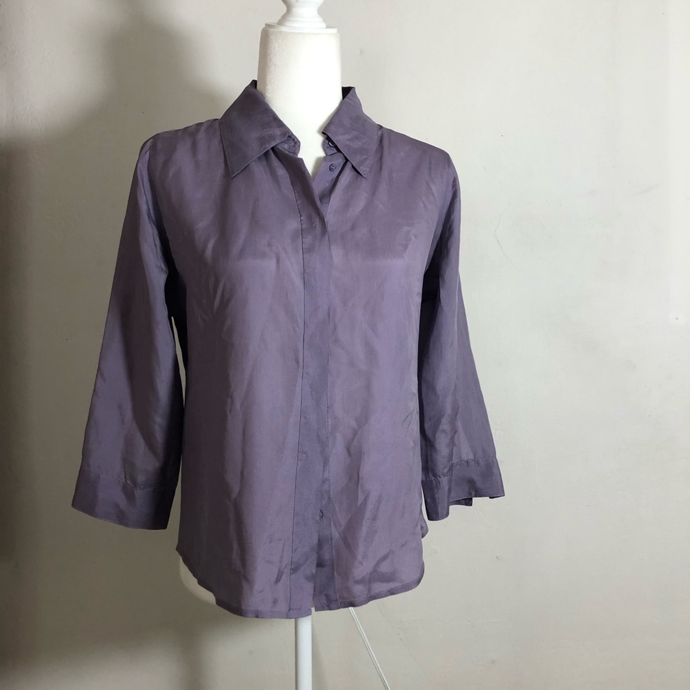 Joie lavender silk blouse